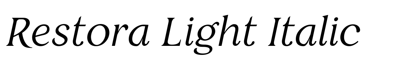 Restora Light Italic